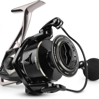 KastKing Megatron Spinning Reel, Freshwater and Saltwater Spinning Fishing Reel, Rigid Aluminum Frame 7+1 Double-Shielded Stainless-Steel BB, Over 30 lbs. Carbon Drag, CNC Aluminum Spool & Handle